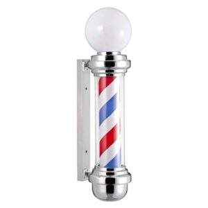 INSEGNA LUMINOSA BARBIERE VINTAGE C/SFERA